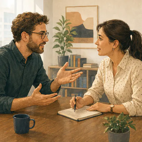 Illustration for Difficult conversation with a coworker