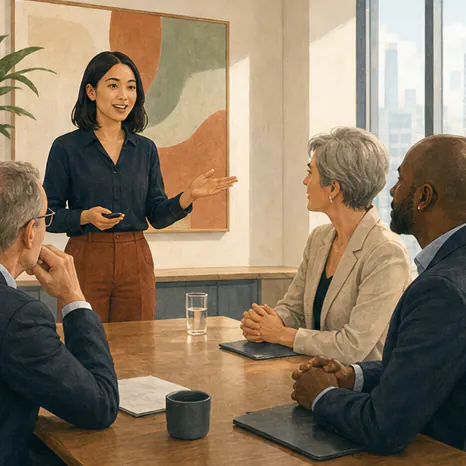 Illustration for Communicate with senior leadership